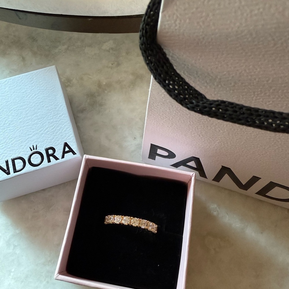 Pandora Sparkling Row Eternity Ring, size 7